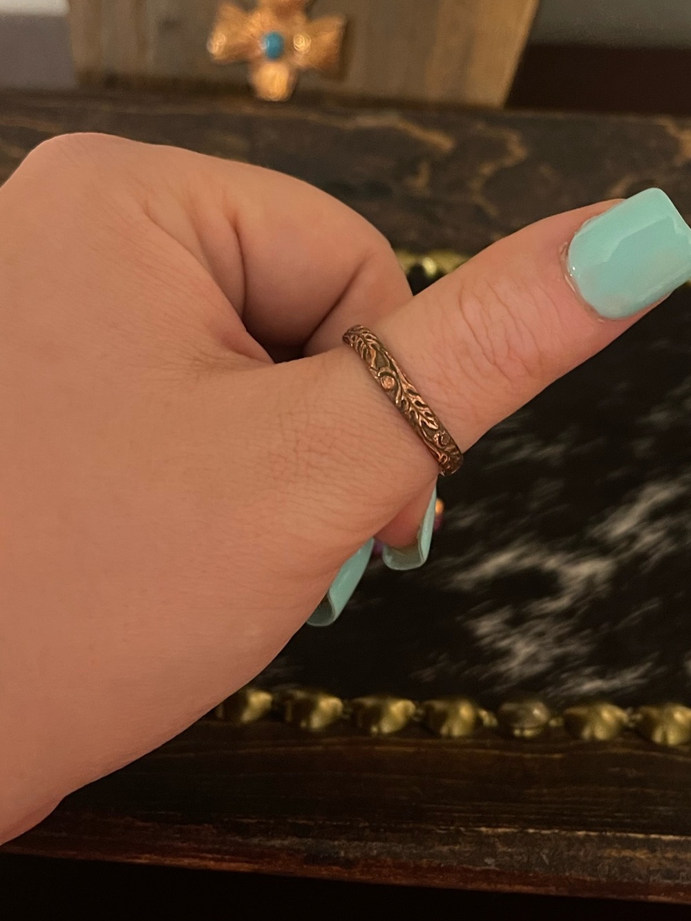 Native American Copper Ring size 12